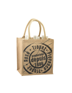 Cabas jute 6 bouteilles Domaine Tropez 2
