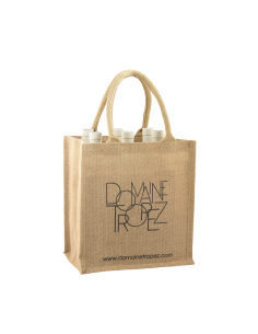 Cabas jute 6 bouteilles Domaine Tropez